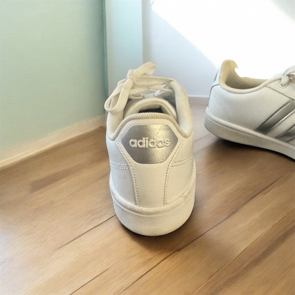 adidas White and Silver Women's Shoes - Picture 3 of 3